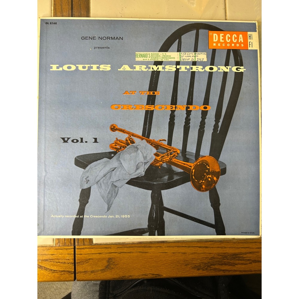 Louis Armstrong At The Crescendo Vol‎ 1 Decca DL 8168 Vinyl Record Album